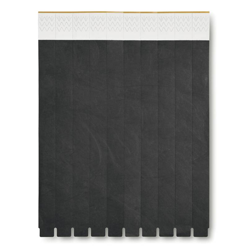 DAUTER papierové náramky na liste, 10 ks, čierna